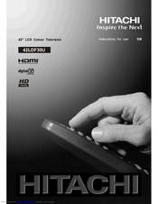 Hitachi 42LDF30U Instructions For Use Manual