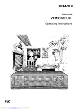 Hitachi VTMX100EUK Operating Instructions Manual