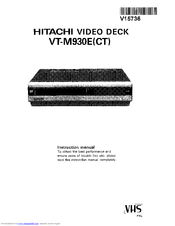 Hitachi VT-M930ECT Instruction Manual