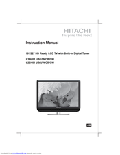 Hitachi L19H01 UW Instruction Manual