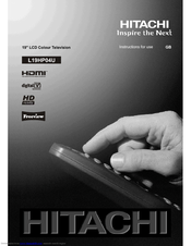 Hitachi L19HP04U Instructions For Use Manual