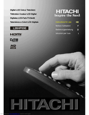 Hitachi L26HP03E Instructions For Use Manual