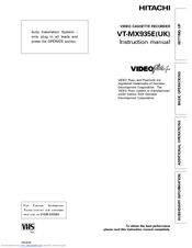 Hitachi VT-MX935E Instruction Manual