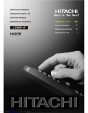 Hitachi L32A01 B Instructions For Use Manual