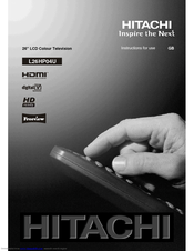 Hitachi L26HP04U Instructions For Use Manual