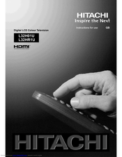 Hitachi L32H01U Instructions For Use Manual