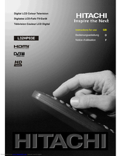 Hitachi L32HP03E Instructions For Use Manual