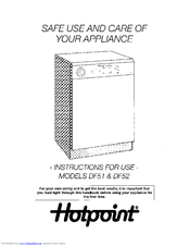 Hotpoint DF52 Instruction Manual