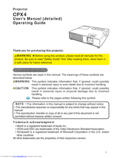 Hitachi CPX4 series User Manual