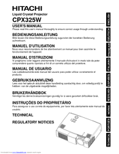 Hitachi CP-X320W User Manual