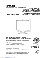 Hitachi CML171SXW User Manual