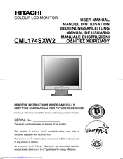 Hitachi CML174SXW2 User Manual