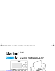 Clarion SIRIUS CLHK Home Home Installation Manual