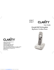 Clarity D704 Manuals Manualslib