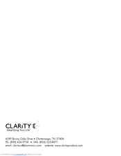Clarity XL-25S Operating Instructions Manual