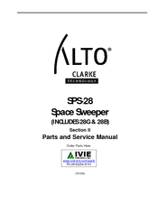 Clarke ALTO Space Sweeper SPS-28B Parts And Service Manual