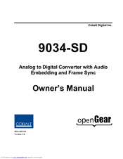 Cobalt Digital Inc openGear 9034-SD Owner's Manual