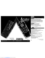Cobra MICROTALK CXR920 Owner's Manual