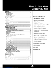 Cobra 29 NW How to use your Operating Instructions Manual