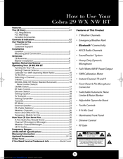 Cobra 29 WX NW BT How to use your How To Use Manual