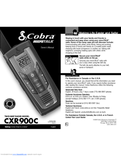 Cobra MICROTALK CXR900C Owner's Manual