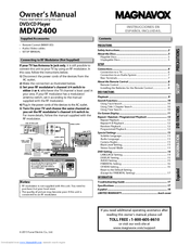 Magnavox MDV2400 Owner's Manual