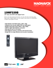 Magnavox 19MF339B - 19