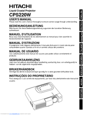 Hitachi CP-S220W User Manual