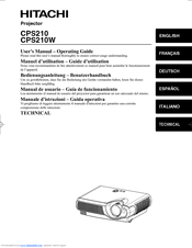 Hitachi CP-S210W User Manual
