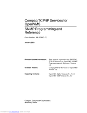 Compaq Compaq TCP/IP Services for OpenVMS Programming And Reference Manual