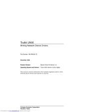 Compaq Tru64 UNIX Installation Manual