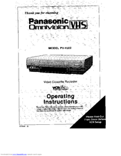 Panasonic OmniVision VHS PV-4562 Operating Instructions Manual
