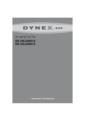 Dynex DX-24L230A12 Important Information Manual