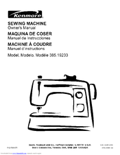 Kenmore 19233 - Computerized Drop-In Bobbin Sewing Machine Owner's Manual