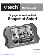 Vtech Voyager Adventure Pak - Snapshot Safari User Manual