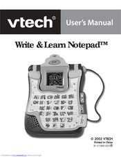 Vtech Write & Learn Notepad User Manual