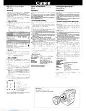 Canon WD-43 Instructions