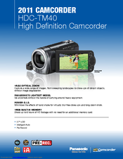Panasonic HDC-TM40K Brochure