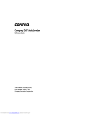 Compaq DAT AutoLoader Reference Manual