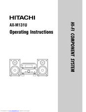 Hitachi AX-M131U Operating Instructions Manual