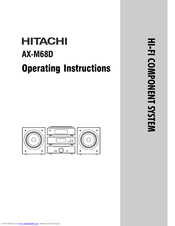 Hitachi AX-M68D Operating Instructions Manual