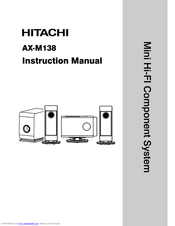 Hitachi AX-M138 Instruction Manual