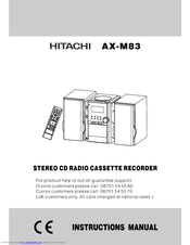 Hitachi AX-M83 Instruction Manual