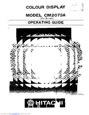Hitachi CM2073A Operating Manual
