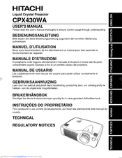 Hitachi CP-X430WA User Manual