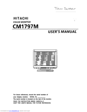 Hitachi CM1797M User Manual