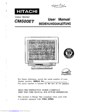 Hitachi CM600ET User Manual