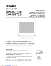 Hitachi CM615ET303 User Manual