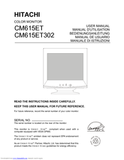 Hitachi CM615ET302 User Manual