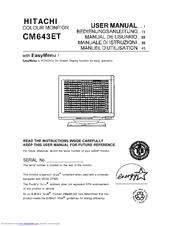 Hitachi CM643ET User Manual